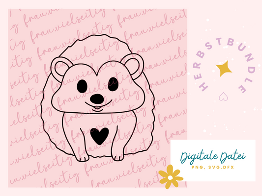 Igel Liebe Herz Herbst - Plottdateien Digitale Datei Laserdatei (Kopieren)