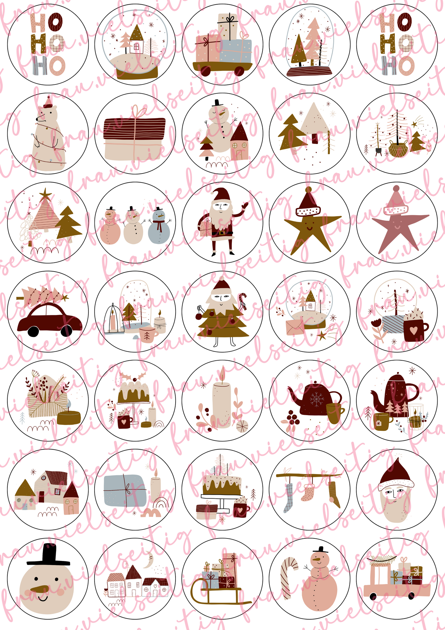 #T2 Kerzenfolie für Teelichter - Weihnachten Winter Advent Skandi
