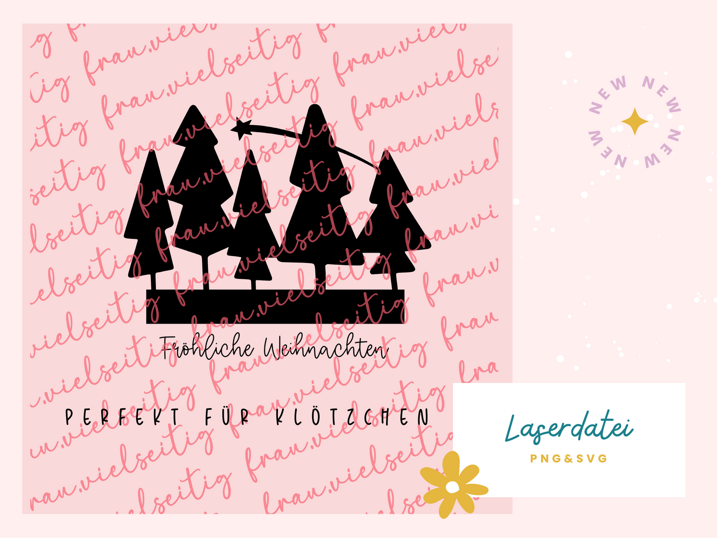 Laserdatei Oh Holy Shit Weihnachten Christmas Weihnachtbäume Tannenbaum Klötzchen Digitale Datei