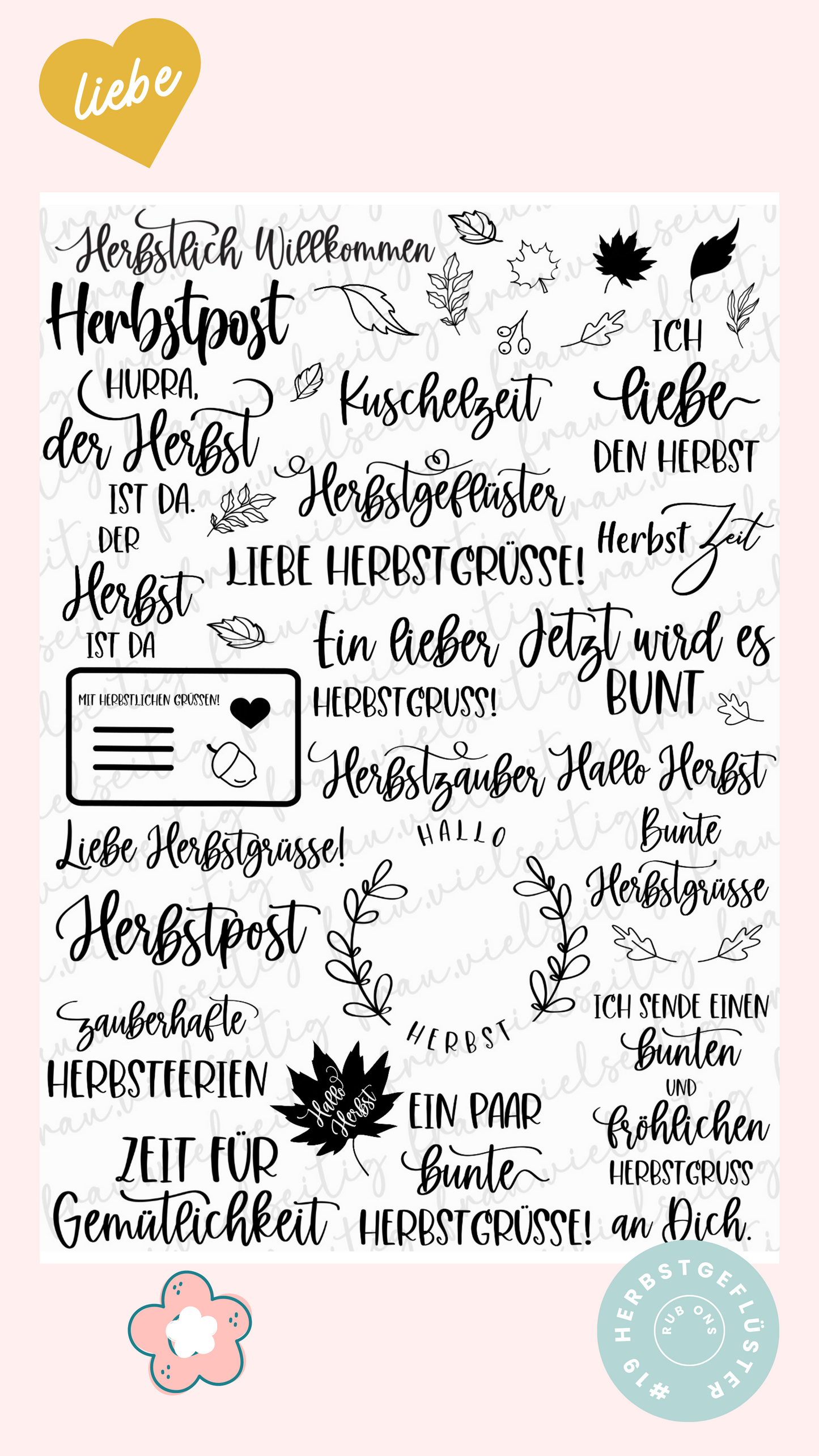 #19 HERBSTGEFLÜSTER RubOns - Rub-Ons - A4 Bogen