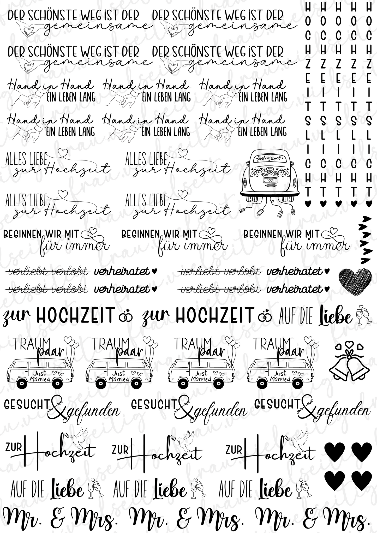 #K5 Liebe Kerzenfolie - Kerzentattoos - A4 Bogen