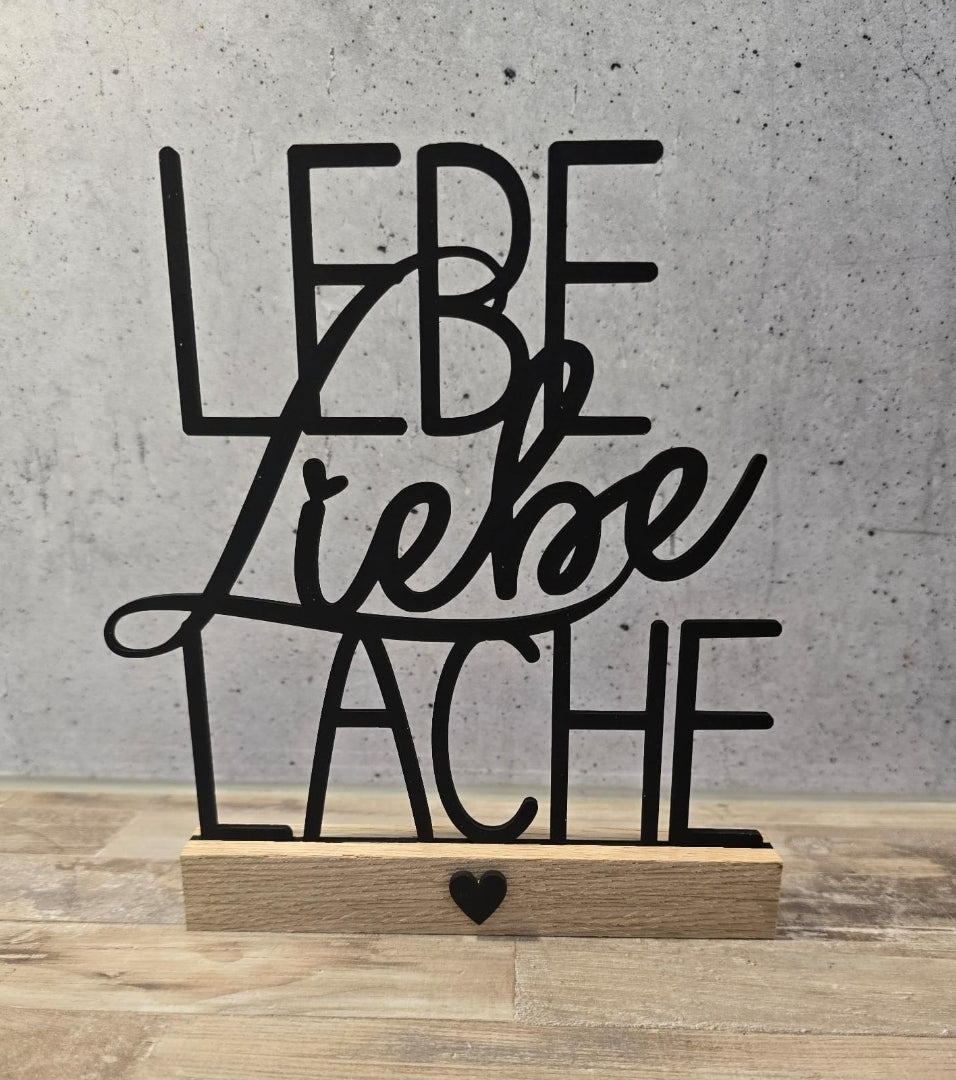 Lebe Liebe Lache Hochformat für Klötzchen Laser Datei svg Geschenk Deko Mitbringsel Freundschaft Familie