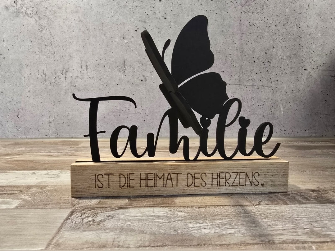 Familie Schmetterling für Klötzchen Laser Datei svg Geschenk Deko Mitbringsel