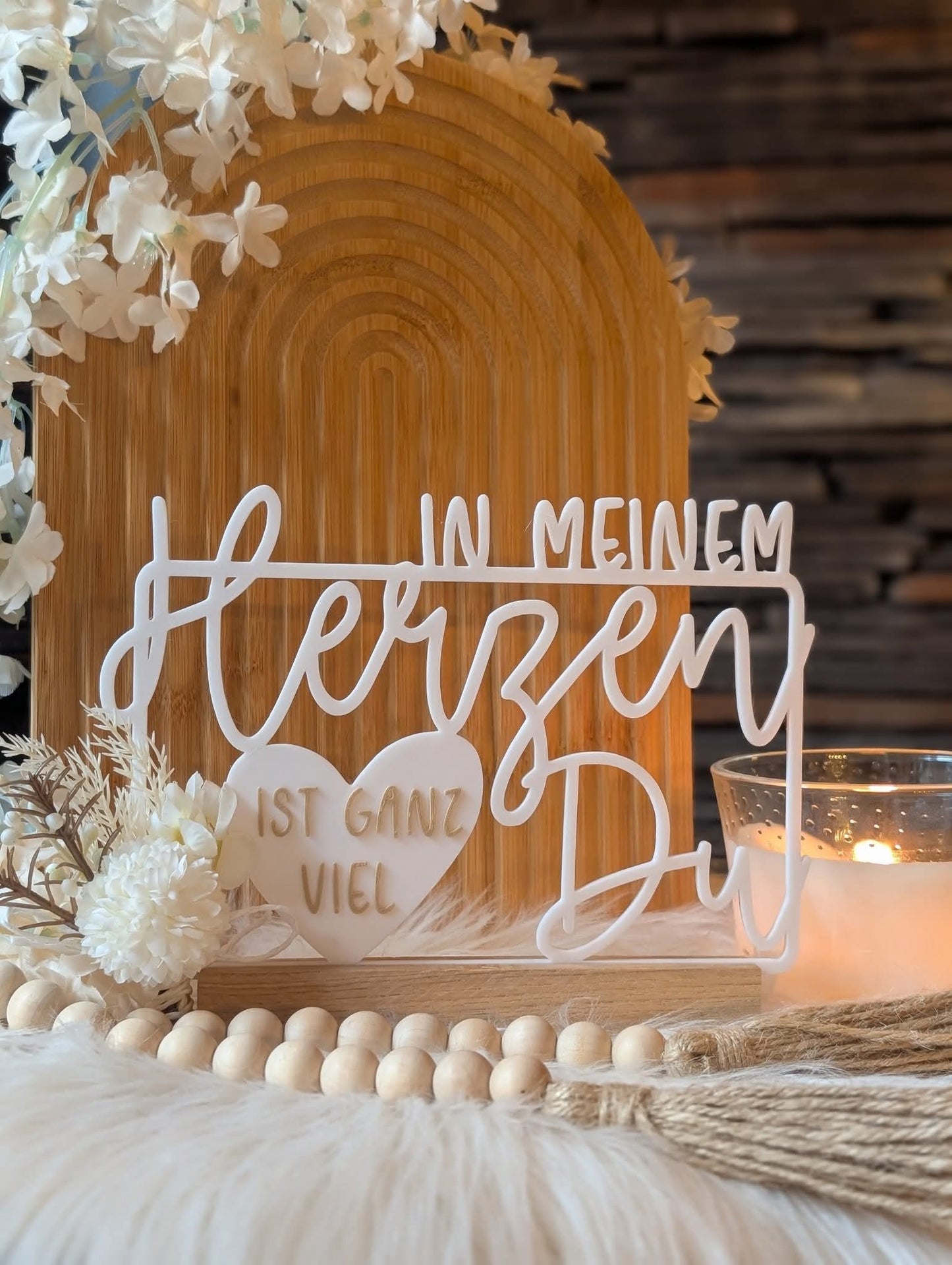 In meinem Herzen ist ganz viel Du für Klötzchen 3D Druck Datei STL 3mf Geschenk Deko Mitbringsel Freundin Ehe Familie