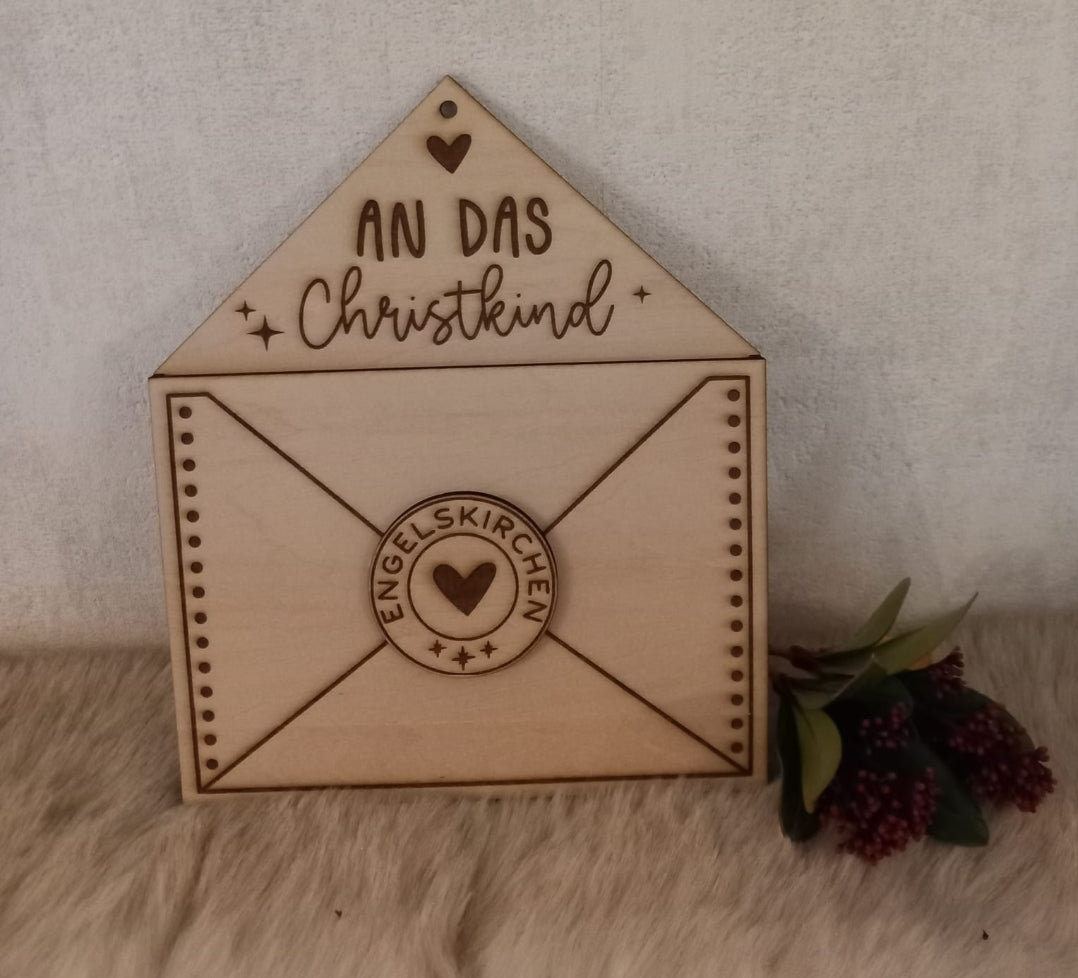 Brief an den Weihnachtsmann oder an das Christkind 3D Druck Datei UND Laserdatei STL 3mf svg Geschenk Weihnachten Wunschliste