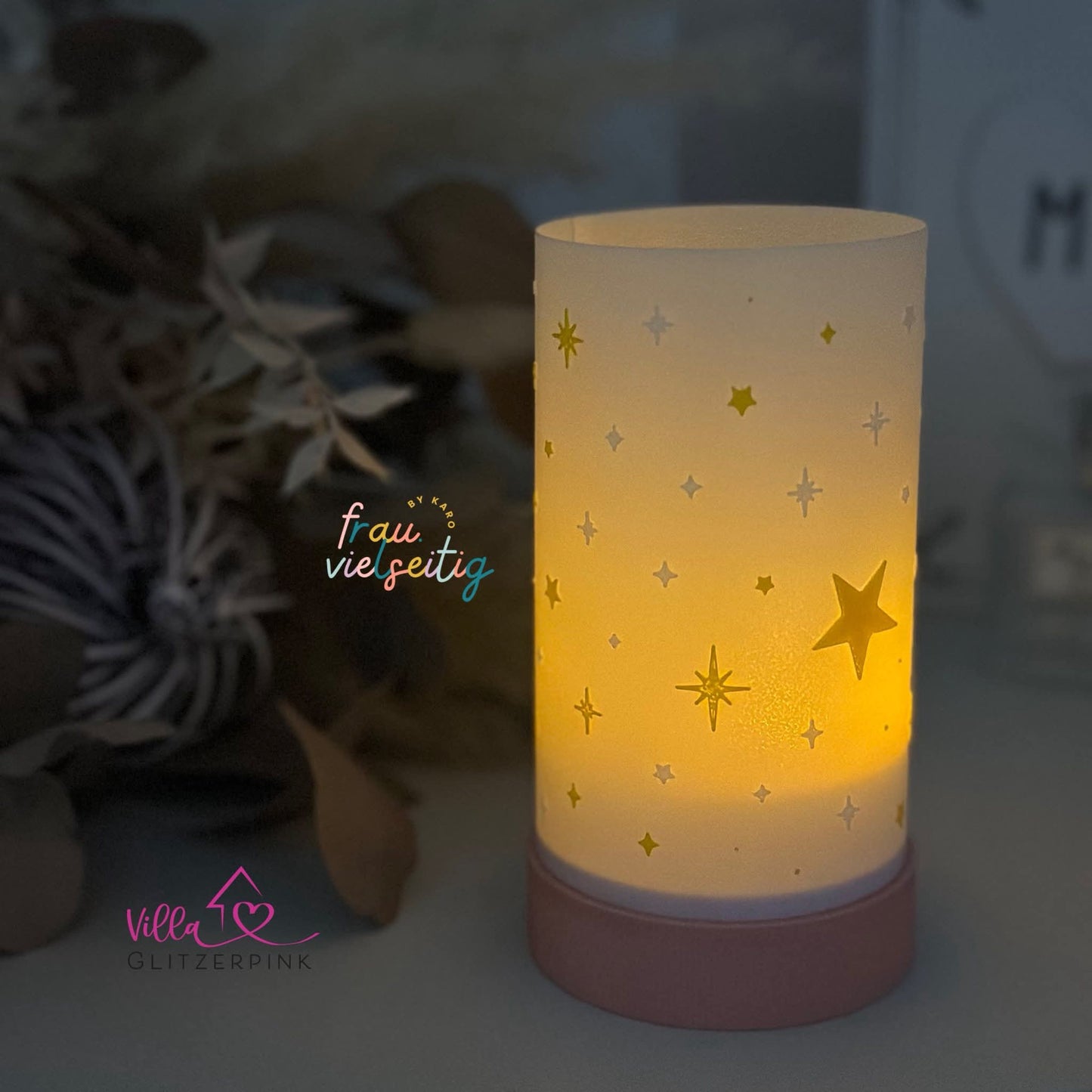 Cozy Lights Teelichtaufsatz Windlicht Nachtlicht 3D Druck Datei STL 3mf Geschenk Deko Lampe Mitbringsel