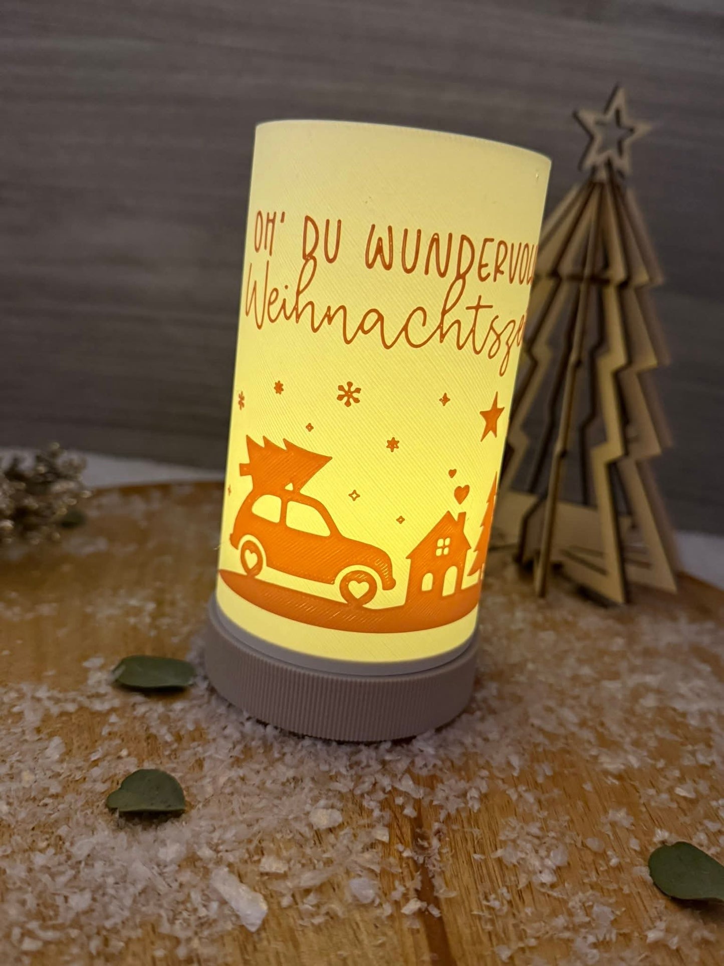 Cozy Lights Teelichtaufsatz Windlicht Nachtlicht 3D Druck Datei STL 3mf Geschenk Deko Lampe Mitbringsel