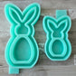 Silikonform Gießform Hase groß Hasensilhouette Silikon 3 in 1