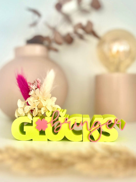 Glücksbringer mit Vase 3D Druck Datei STL 3mf Geschenk Deko Mitbringsel