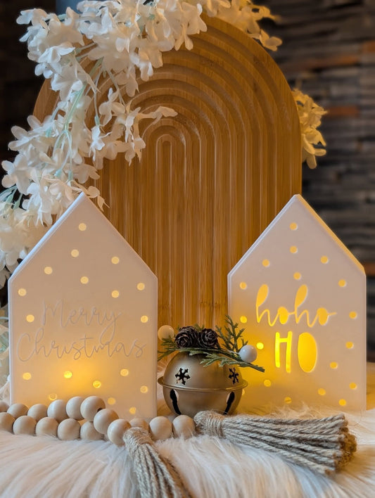Lichterhäuser für LED Teelicht 3D Druck Datei STL 3mf Geschenk Deko Lampe Mitbringsel (Kopie)