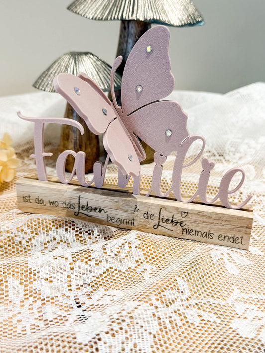 Familie Schmetterling für Klötzchen 3D Druck Datei STL 3mf Geschenk Deko Mitbringsel